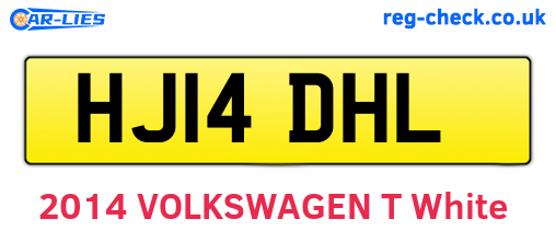 HJ14DHL are the vehicle registration plates.