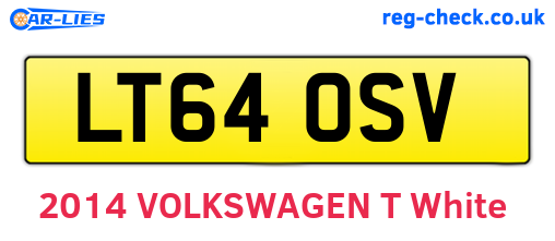 LT64OSV are the vehicle registration plates.