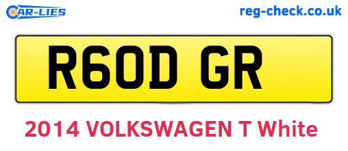 R60DGR are the vehicle registration plates.