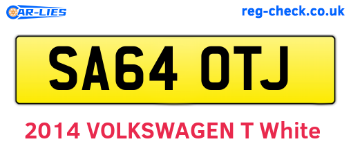 SA64OTJ are the vehicle registration plates.