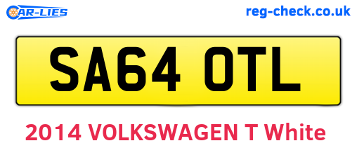 SA64OTL are the vehicle registration plates.