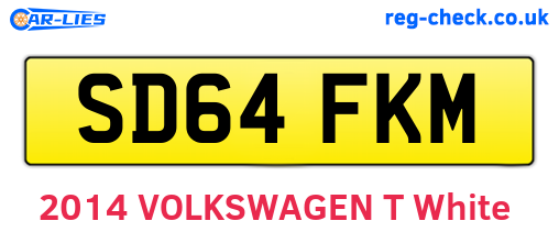 SD64FKM are the vehicle registration plates.