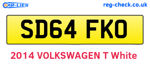 SD64FKO are the vehicle registration plates.