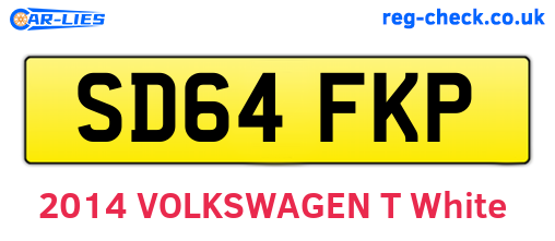 SD64FKP are the vehicle registration plates.