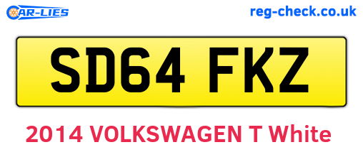 SD64FKZ are the vehicle registration plates.