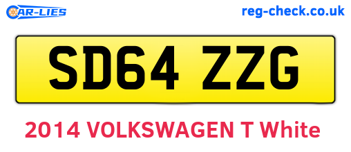 SD64ZZG are the vehicle registration plates.