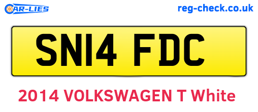 SN14FDC are the vehicle registration plates.