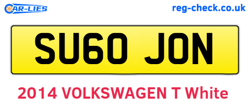 SU60JON are the vehicle registration plates.