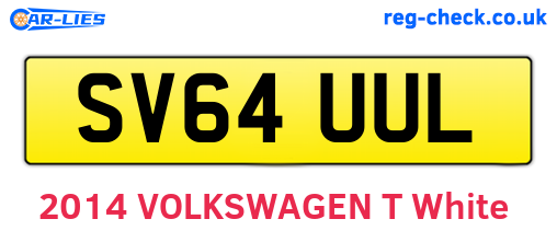 SV64UUL are the vehicle registration plates.