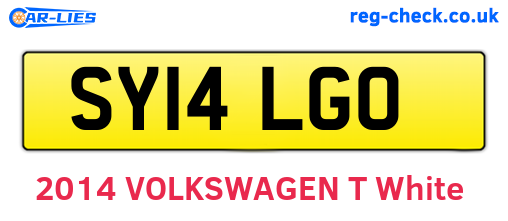 SY14LGO are the vehicle registration plates.