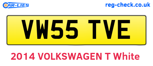 VW55TVE are the vehicle registration plates.