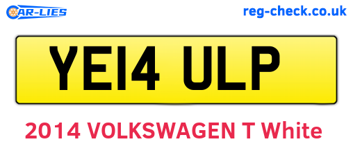 YE14ULP are the vehicle registration plates.