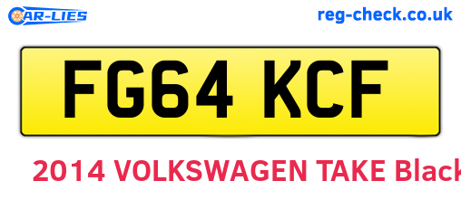 FG64KCF are the vehicle registration plates.