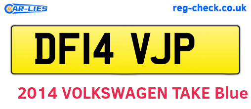DF14VJP are the vehicle registration plates.