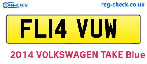 FL14VUW are the vehicle registration plates.