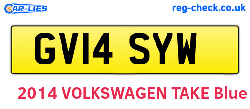 GV14SYW are the vehicle registration plates.