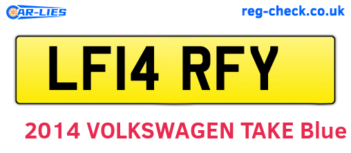 LF14RFY are the vehicle registration plates.