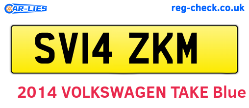 SV14ZKM are the vehicle registration plates.