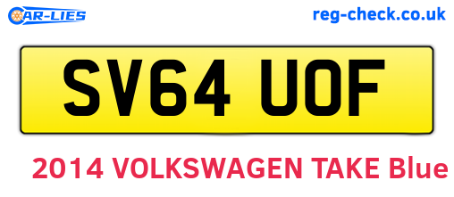 SV64UOF are the vehicle registration plates.