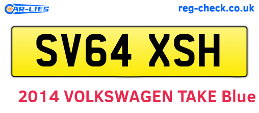 SV64XSH are the vehicle registration plates.