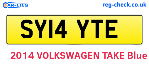 SY14YTE are the vehicle registration plates.