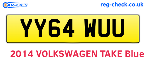 YY64WUU are the vehicle registration plates.