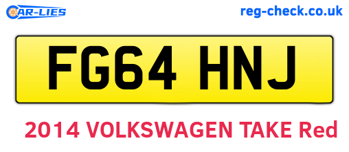 FG64HNJ are the vehicle registration plates.