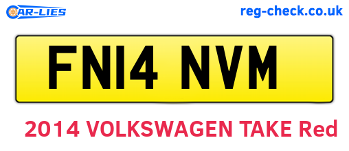 FN14NVM are the vehicle registration plates.