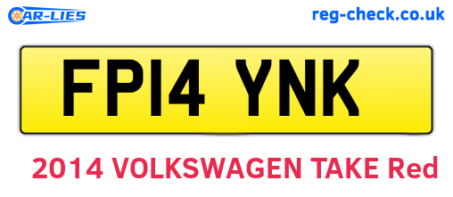 FP14YNK are the vehicle registration plates.