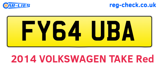 FY64UBA are the vehicle registration plates.