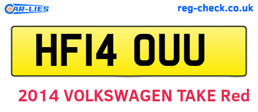 HF14OUU are the vehicle registration plates.