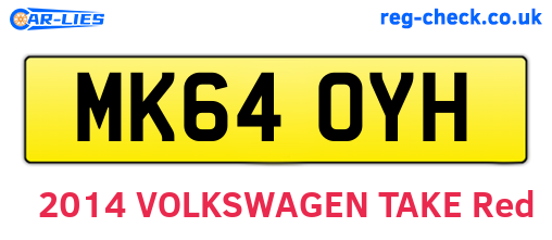 MK64OYH are the vehicle registration plates.