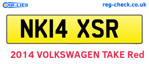 NK14XSR are the vehicle registration plates.
