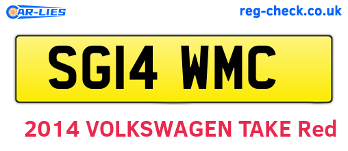 SG14WMC are the vehicle registration plates.