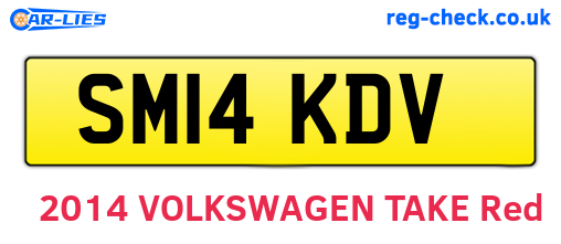 SM14KDV are the vehicle registration plates.