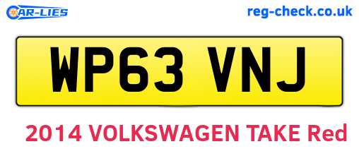 WP63VNJ are the vehicle registration plates.