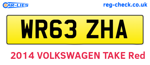 WR63ZHA are the vehicle registration plates.