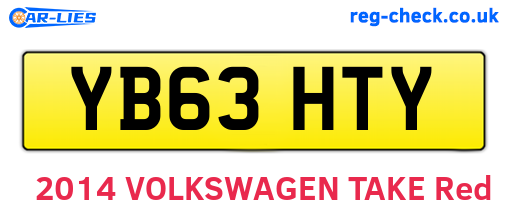 YB63HTY are the vehicle registration plates.