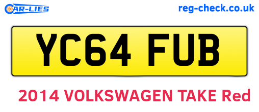 YC64FUB are the vehicle registration plates.