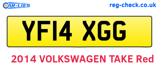 YF14XGG are the vehicle registration plates.