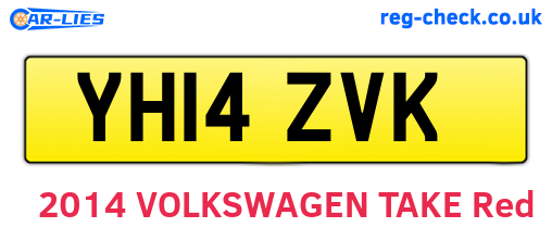 YH14ZVK are the vehicle registration plates.