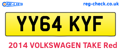 YY64KYF are the vehicle registration plates.