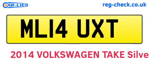 ML14UXT are the vehicle registration plates.