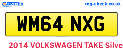 WM64NXG are the vehicle registration plates.