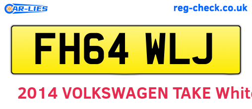 FH64WLJ are the vehicle registration plates.