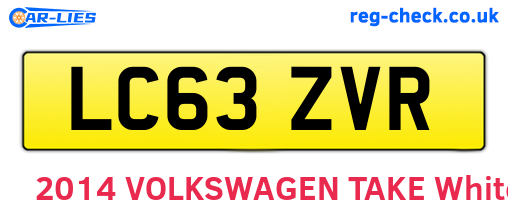 LC63ZVR are the vehicle registration plates.