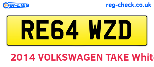RE64WZD are the vehicle registration plates.