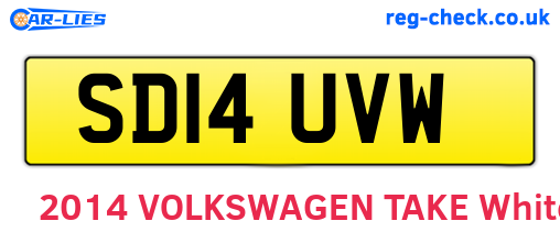 SD14UVW are the vehicle registration plates.