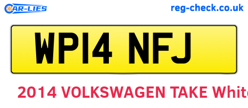 WP14NFJ are the vehicle registration plates.