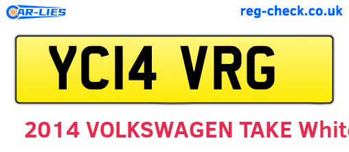 YC14VRG are the vehicle registration plates.